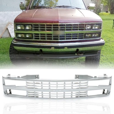 For Chevy Chevrolet C/K 1500 2500 3500 Silverado 1988-93 Chrome Grille Assembly Foto 1 de 4
