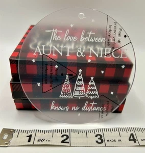 El amor entre tía y sobrina acrílico adorno de Navidad 3,5" recuerdo redondo - Imagen 1 de 5