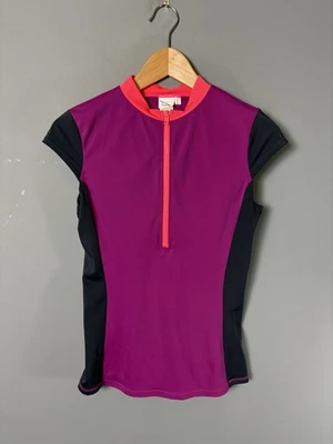 BODEN Womens Size 6 US Short Sleeve Half-Zip Rashguard Swim Top Colorful - Image 1 of 4