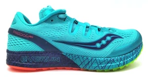 Saucony Women's Freedom ISO Everun Running Shoes S10355-3 Blue Citron Size 7.5 B - Picture 1 of 6