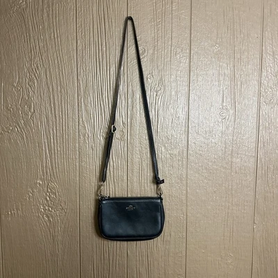 Coach Black Small Crossbody Purse Lightweight Adjustable Events Concert Auth - Image 1 of 4
