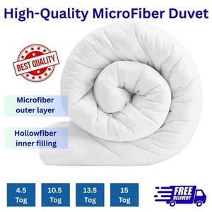 Piumino Microfibra Morbido Alta Qualità 4,5, 10,5, 13,5, 15 Tog Singolo, Matrimoniale King - Foto 1 di 8