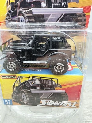 Matchbox Superfast #57 Jeep Wrangler 4x4 preto - Imagem 1 de 4