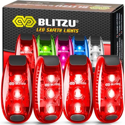 4 Pack LED Safety Light, Clip on Reflective Gear Lights for Walking at Night, Ru - Image 1 of 4