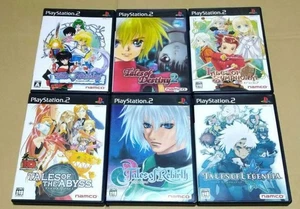 PS2 Tales of Destiny 1 2 Abyss Legendia Rebirth Symphonia set Lot 6 Japanese - Picture 1 of 5
