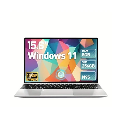 2025 Latest 15.6'' Laptop, 8GB RAM 256GB SSD, 12th Processor N95(3.4GHz), FHD... - Image 1 of 4