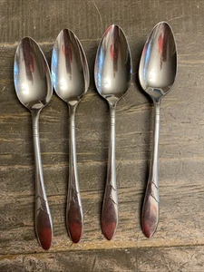 Oneida Community LADY HAMILTON Silverplate 1932 *** (4) Teaspoons - Clean - Picture 1 of 9
