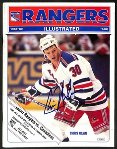 Chris Nilan New York Rangers Signed 1988-89 Rangers Illustrated JSA 197222 - Picture 1 of 2