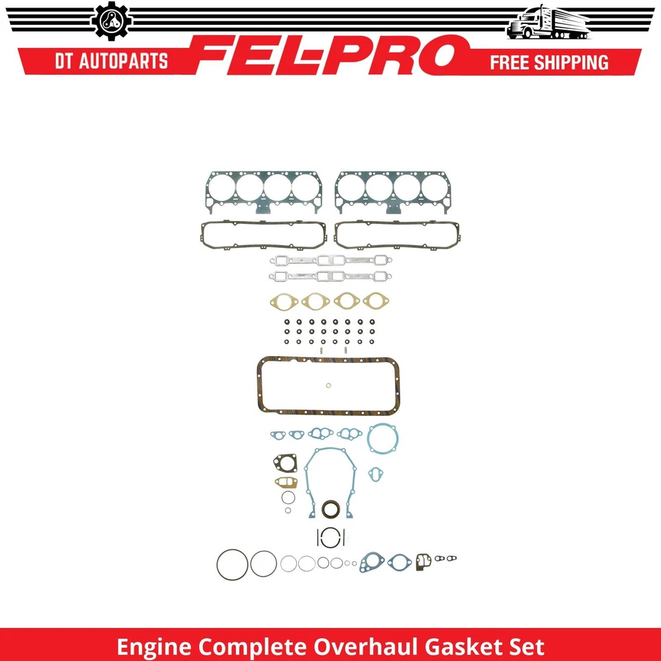 Juego completo de juntas de revisión para motor de camioneta Fargo W200 1967-1972 Fel-Pro 1968 Foto 1 de 1