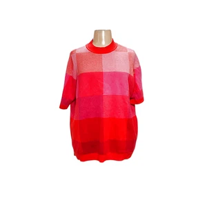 Isaac Mizrahi Red Buffalo Plaid Sweater in Plus Size 3X - Picture 1 of 4