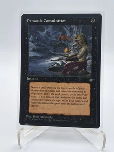 DEMONIC CONSULTATION 1995 ICE AGE Magic" The Gathering "never played" VINTAGE - Picture 1 of 3