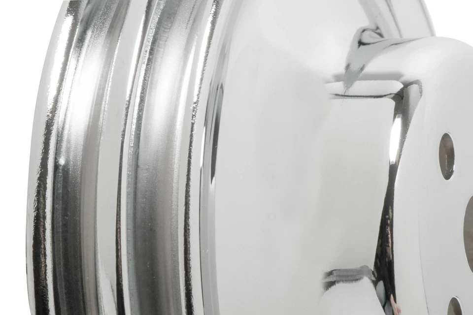 Polea bomba agua cromada Mr. Gasket 8831 - doble ranura Foto 1 de 4