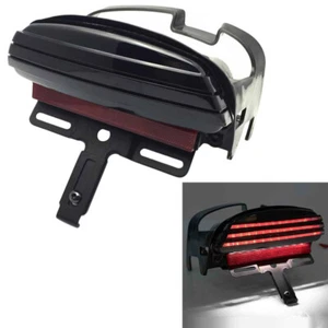 Tri-Bar Fender LED Tail Brake Light Smoke For Harley Dyna Fat Bob FXDF 08-Up AI - Picture 1 of 10