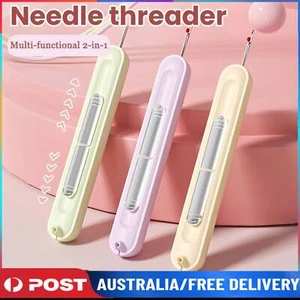 1/2PCS 2 in 1 Needle Threader and Seam Ripper Sewing Needle Threading Tool DIY - Picture 1 of 19