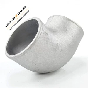 2.75''OD 70mm Cast Aluminum Turbo Intercooler Outlet 90 Degree Elbow Pipe Joiner - Picture 1 of 5