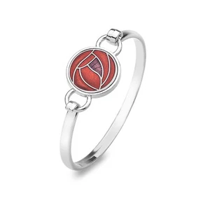 Sea Gems Mackintosh Glasgow Rose Bangle: Turquoise or Red - Picture 1 of 13
