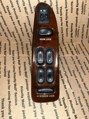 XL1T-14540-BAW 1999-2000 Lincoln Navigator Ford Master Window Switch Wood Grain - Image 1 of 4