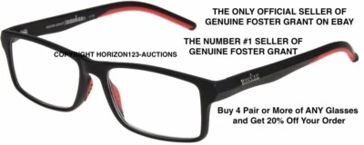 OFERTA🔥NUEVO🔥ELIGE FUERZA 🔴Fooster Grant IRONMAN IM2000 Gafas de lectura negras/rojas Foto 1 de 4