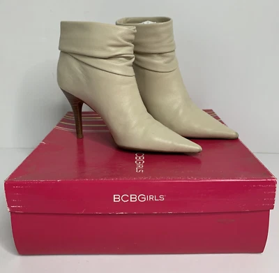 BCB 女孩 BG-Manon 踝靴 高跟鞋 象牙色 米色 奶油色 尺寸 5.5 B 带盒 — 第 1/4 张图片