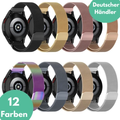 Milanese Armband für Samsung Amazfit Huawei Garmin Metall Magnet 20mm 22mm ✅ - Bild 1 von 4