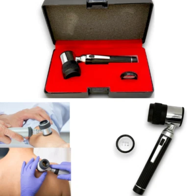 TOOLS MASTERS UK Dermatoscope Dermatalogy Skin Examination Diagnostic Medical Instruments Set