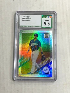 GAVIN LUX 2021 Topps Future Stars RAINBOW FOIL SP RC! CSG GEM MINT 9.5! DODGERS! - Picture 1 of 4