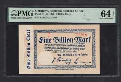 Germany One Billionen Mark 1923 PS1168 Uncirculated Grade 64 - Image 1 of 2