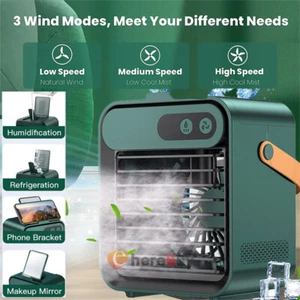 Portable Evaporative Mini Air Conditioners Fan, AC Air Cooler 3 in 1 Humidifier - Picture 1 of 77