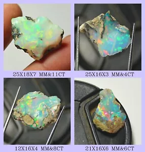 Natural Ethiopian Oopal Loose Semiprecious Gemstone For Necklace Supply Rough - Picture 1 of 37