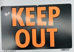 2 KEEP OUT Signs Flexible Heavy Plastic Sheet - Picture 1 of 1