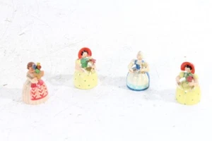 Set 4 x Wood Figure Dutchwoman GDR Erzgebirge Toy Collector Decoration - Picture 1 of 16