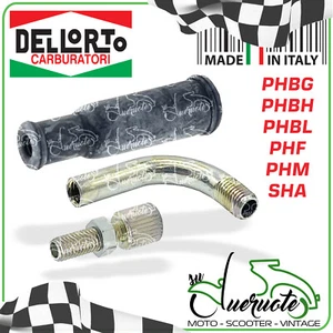 KIT CURVA CAVO GAS ACCELERATORE PER CARBURATORE DELLORTO PHBG PHBH PHF PHM SHA - Foto 1 di 3