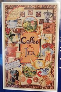 Janlynn Platinum Collection Coffee & Tea Sampler Counted Cross Stitch Kit Sealed