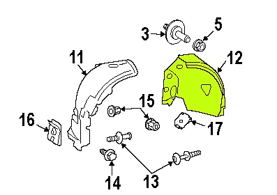 Mercedes Benz E Class OEM Fender Liner Splash Guard 2116902230 Front Right - Изображение 1 из 1