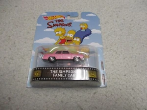 HOT WHEELS THE SIMPSONS FAMILY CAR RETRO REAL RIDERS MOC NEW - Picture 1 of 2
