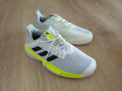 Adidas SoleMatch Bounce White Green Tennis Pickleball Shoes Womens 7 New - Image 1 of 4