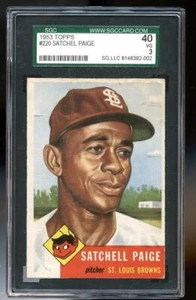 1953 Topps #220 Satchell Paige St. Louis Browns HOF SGC 40 IN PERFETTE CONDIZIONI 3 - Foto 1 di 1