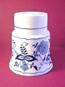 VINTAGE Candle Holder Marked JAPAN Blue Danube Blue White Decorative Collectible - Picture 1 of 7