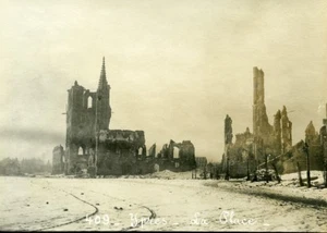 Belgien Ypern Ypern Hauptplatz Ruinen 1. Weltkrieg Katastrophe altes Foto 1918 - Bild 1 von 3
