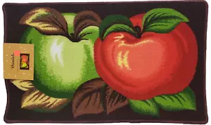 Bedruckter Nylon Küchenteppich (rutschfeste Rückseite) (18"x30") 2 grüne & rote Äpfel, Daniel - Bild 1 von 9