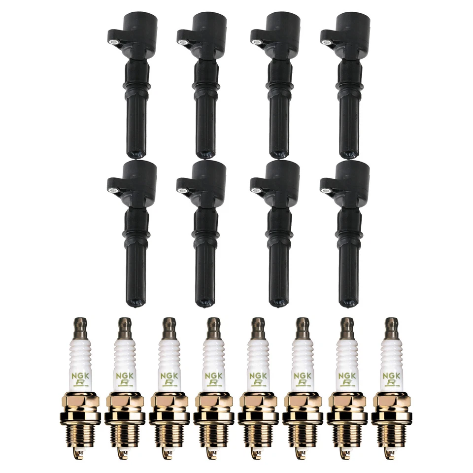 Kit de bujías Bosch 8 bobinas de encendido NGK 8 V-Power para Corvette Yukon F-150 V8 Foto 1 de 1