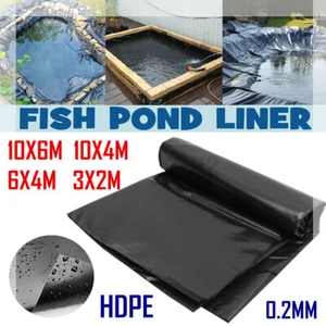 0.2mm HDPE Durable Fish Pond Liner Membrane Gardens Landscaping Pool Reinforced - Picture 1 of 11