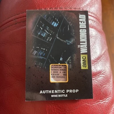 Cryptozoic The Walking Dead Season 4 Part 2 Authentic Prop Wine Bottle TWD - Image 1 of 2