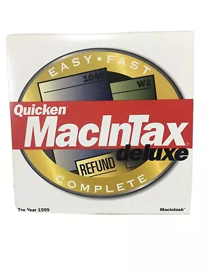 Used 1999 Quicken MacInTax Deluxe in orig sleeve. Complete Federal/State CD disc - Image 1 of 4