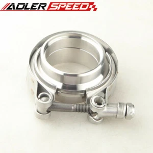2" CNC Self Aligning Male /Female Mild Steel Flanges + SS304 V-Band Clamp Kit - Picture 1 of 10