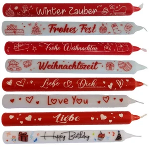 Kerzen mit Spruch Weihnachten / Valentinstag / Geburtstag / Liebe - Bild 1 von 11