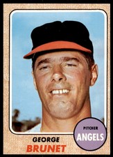 1968 Topps George Brunet  EX-MINT California Angels #347