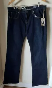 Hurley Damen Bootcut Jeans 31/11 Dark Wash Denim Low Rise Stretch 36 x 33 Neu mit Etikett - Bild 1 von 10