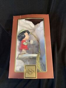 Lenox Peanuts Christmas Ornament "Smile ,Lucy ! It's Christmas " Exc Cond