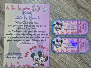 DISNEYLAND PARIS - GIFT REVEAL TICKET - Picture 1 of 5